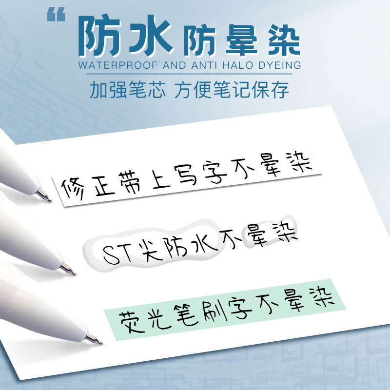 Presione el bolígrafo neutro, bolígrafo de firma, bolígrafo de carbono de plástico acuoso al por mayor