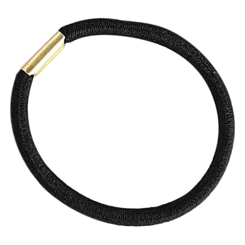 Banda de pelo estilo coreano todo partido Kong Xiaozhen mismo estilo banda de goma negra cuerda de pelo elástica joyería simple lazo básico banda de goma para el cabello