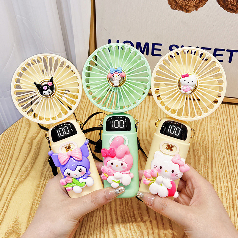 usb小风扇手持可挂脖折叠便携式可爱卡通学生外出小型电风扇静音