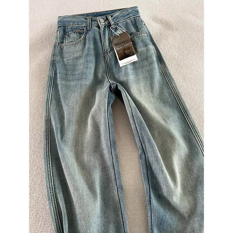 Men's Clothing Men's Plus Size Curved Flare Jeans Black Elastic Waist High Street Style Spring Autumn Fashion Vibe Pants_voghion.com