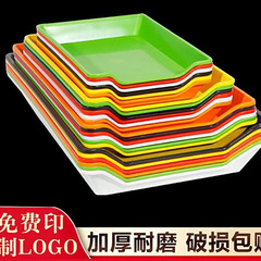 火鍋店の展示棚の料理皿と香皿を並べて屋台を並べます。