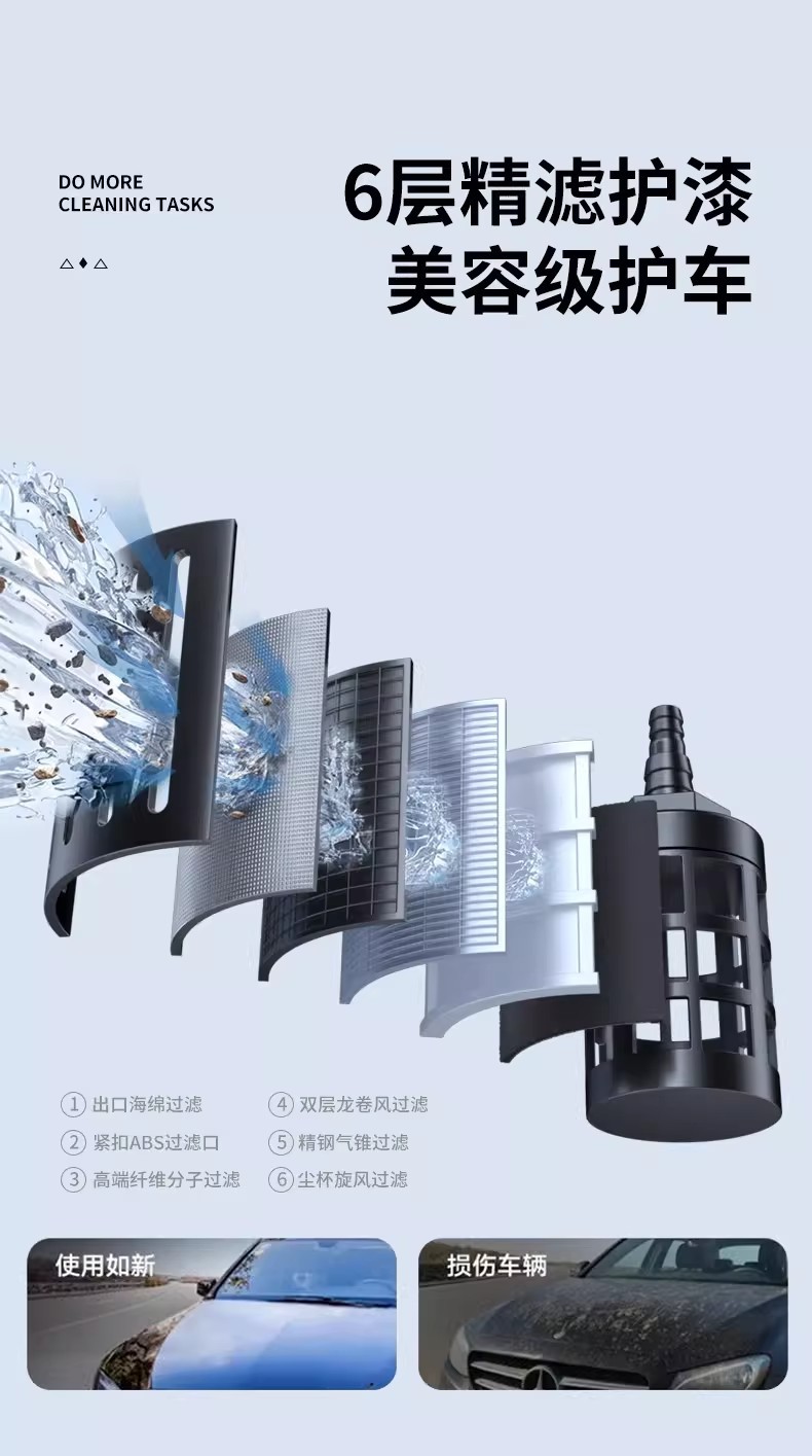 New High-Pressure Car Wash Water Gun Wireless Car Wash Machine Household Portable Rechargeable Cleaning Tool with Lithium Battery