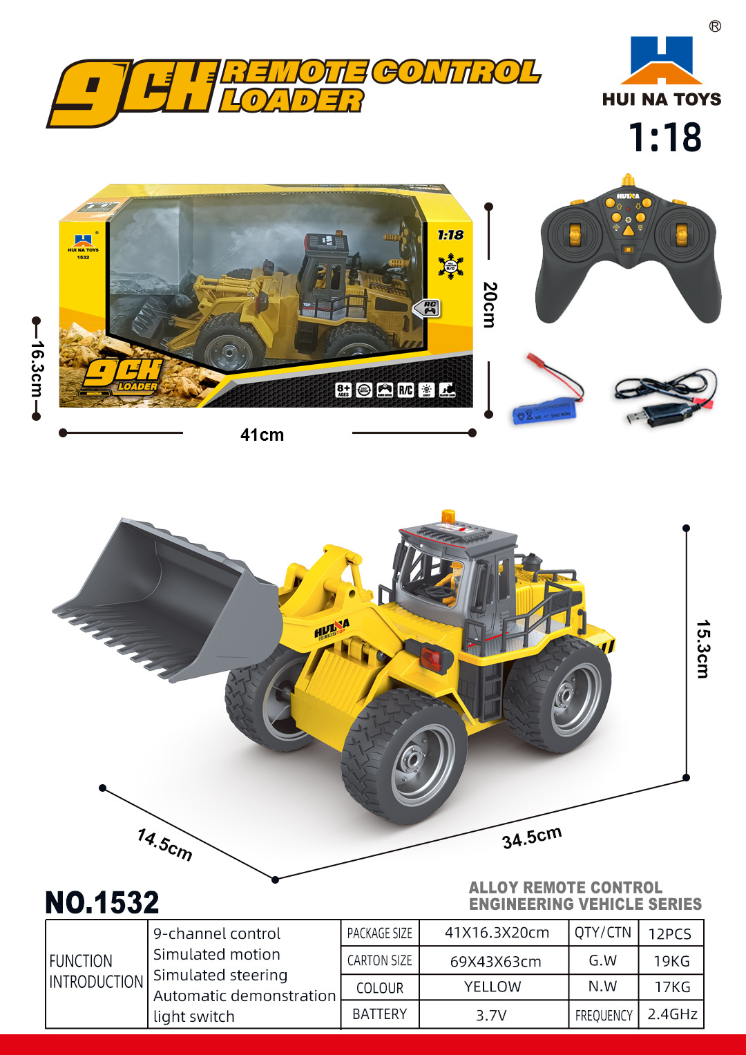 Selección estricta transfronteriza 1: 18 aleación de simulación eléctrica carro plano camión de bomberos camión de ingeniería camión juguetes de control remoto