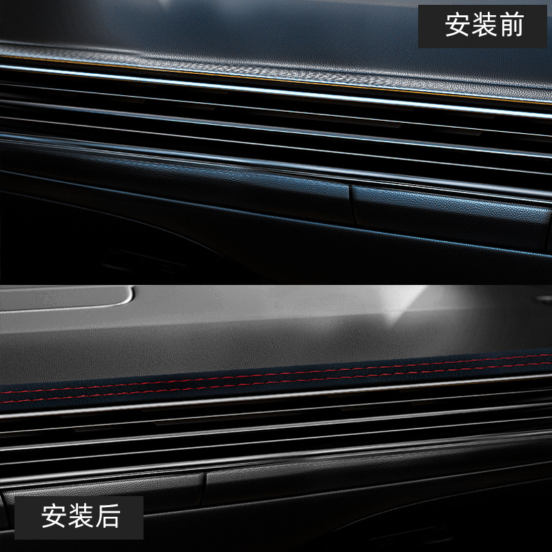 Coche cuero decorativo Línea interior universal tira decorativa instrumento Centro consola puerta brecha enchufe tira modificado coche suministros