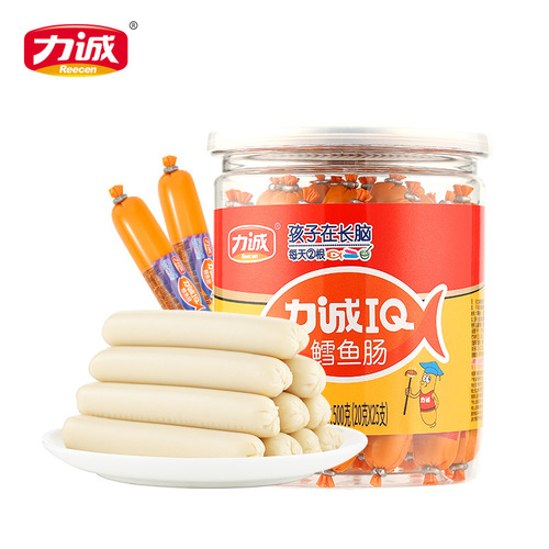 Licheng Cod Sausage 20g*25 Pieces Canned Ready-to-Eat Seafood Snack Fish Sausage 500g