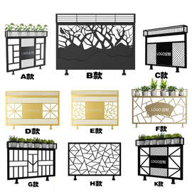 新户外铁艺餐厅矮隔断花架酒店围栏办公室不锈钢绿植护栏装饰