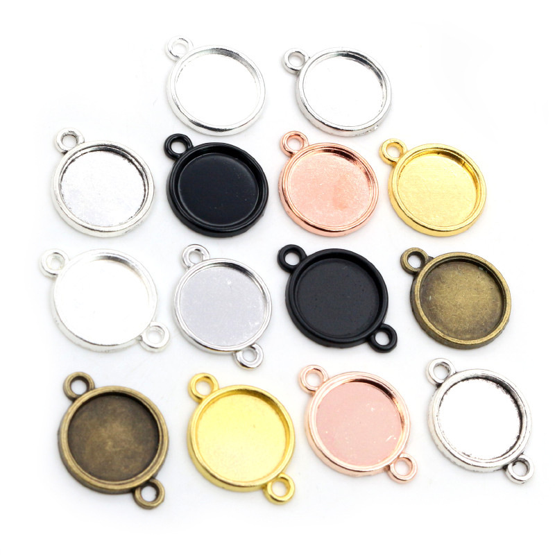 Time gemstone alloy bottom support 8/10/12mm inner diameter Single…