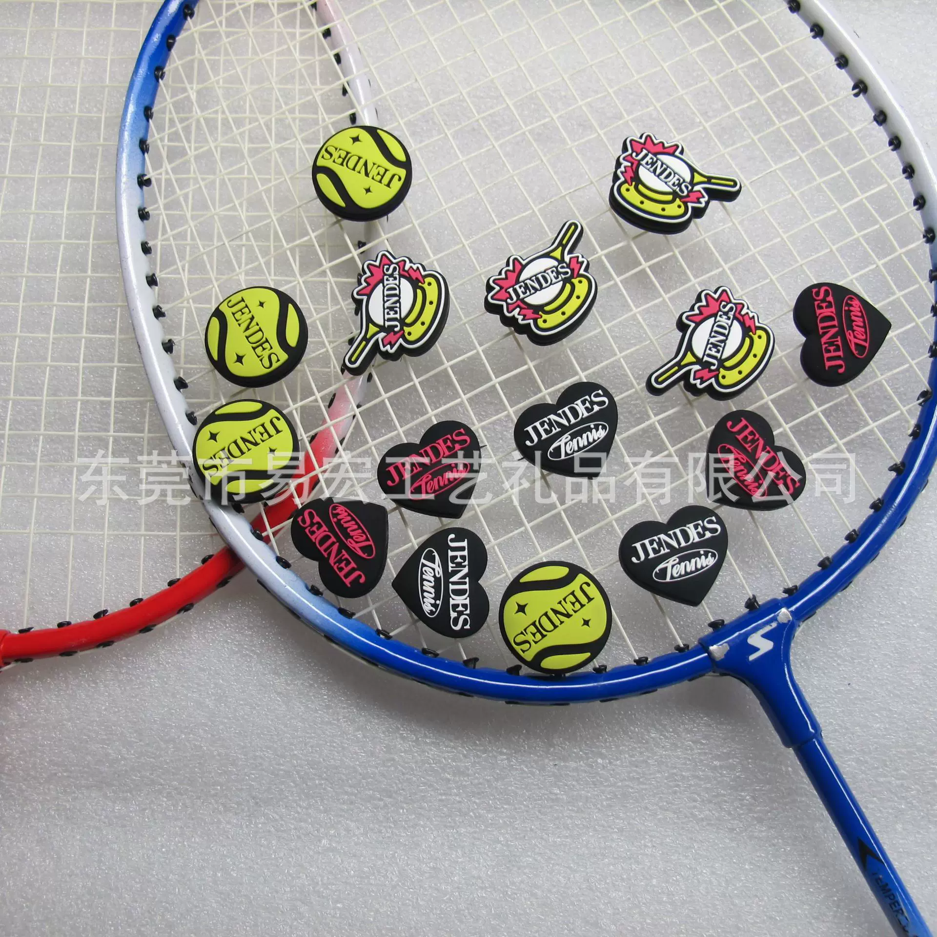 定制PVC软胶减震器双面滴胶logo阻尼器圆形硅胶网球拍减震器