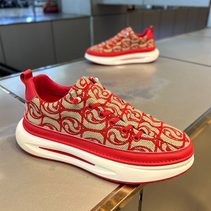 Spring and Summer New Men's Shoes, Fashionable, Simple and Trendy Casual Shoes, Cross-Border Wholesale Students, Korean Style Thick-Soled Lightweight Sneakers for Men