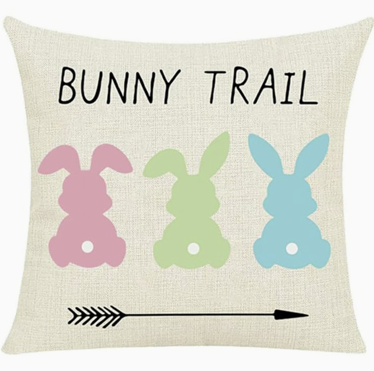 Amazon nuevo huevo de Pascua transfronterizo funda de almohada lino conejo simple funda de almohada cojín de sofá doméstico