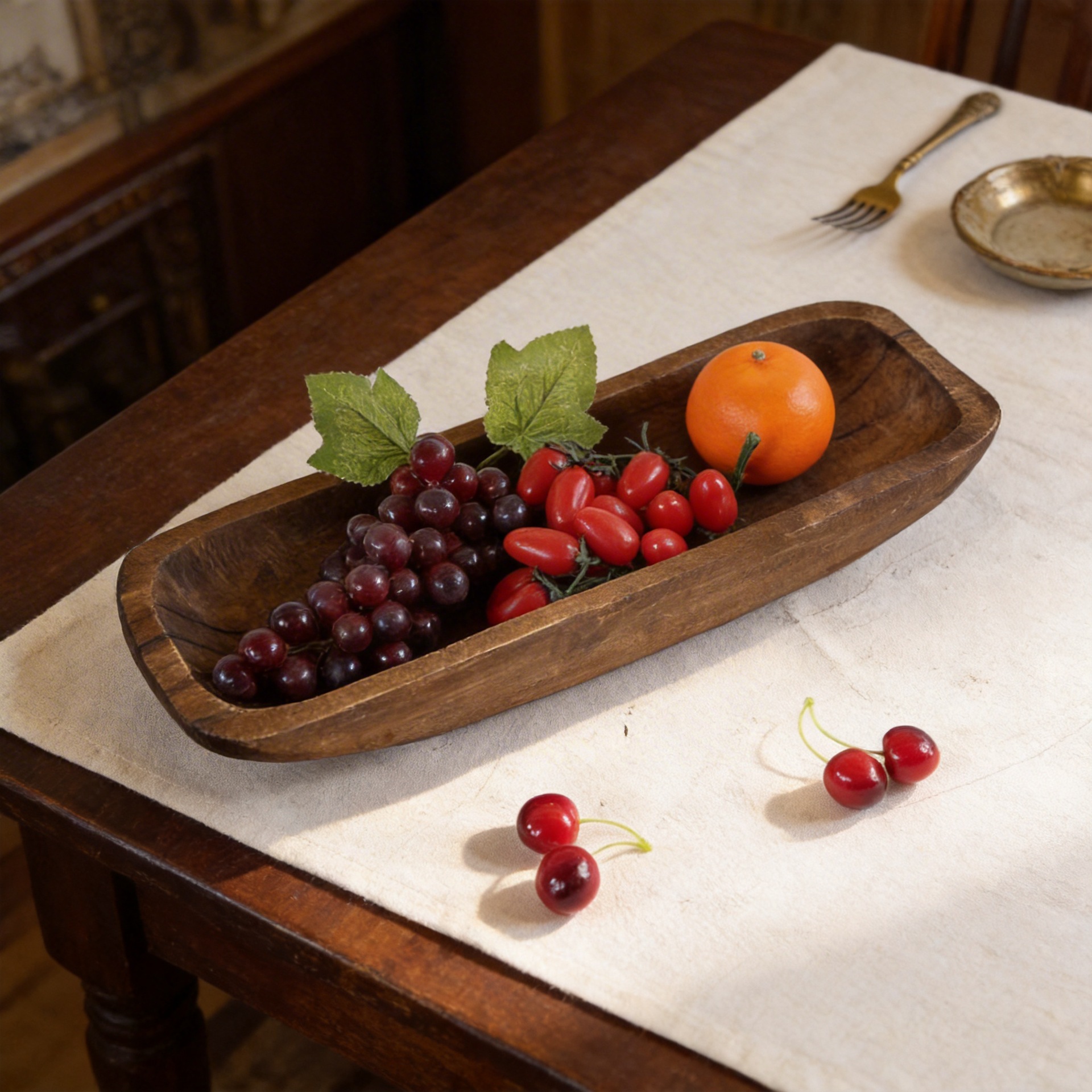 Ventas de fábrica Comercio exterior ventas nacionales hecho a mano antigua bandeja de madera plato de fruta decoración creativa B & B Hotel decoraciones image 3