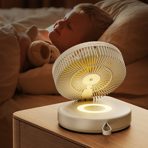  New Desktop Foldable Wall-mounted Air Circulating Oscillating High Wind Power Portable Large Capacity USB Charging Fan