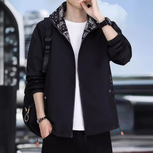 High-end double-sided coat men's 2024 new autumn American high street jacket spring and autumn Japanese iNS top