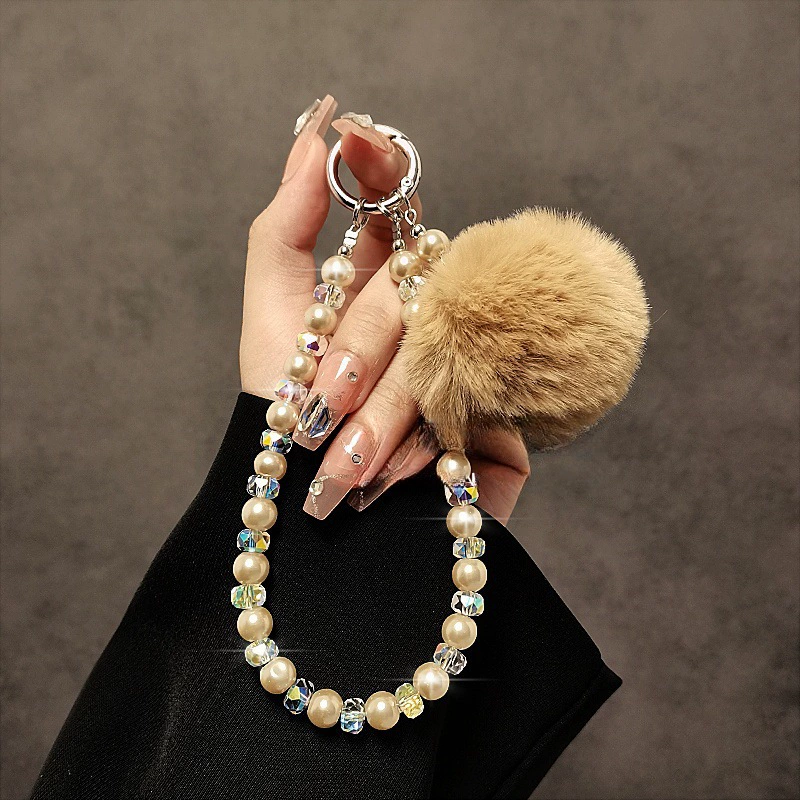 Волосовой шарик для мобильного телефона с ремешком из хрустального бисера для мобильного телефона