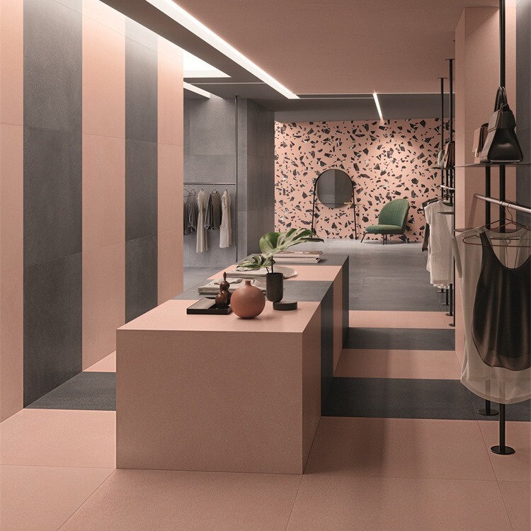 Color terrazzo tile large particle 600X1200 hotel bar counter bathroom restaurant milk tea shop clothing store floor tile