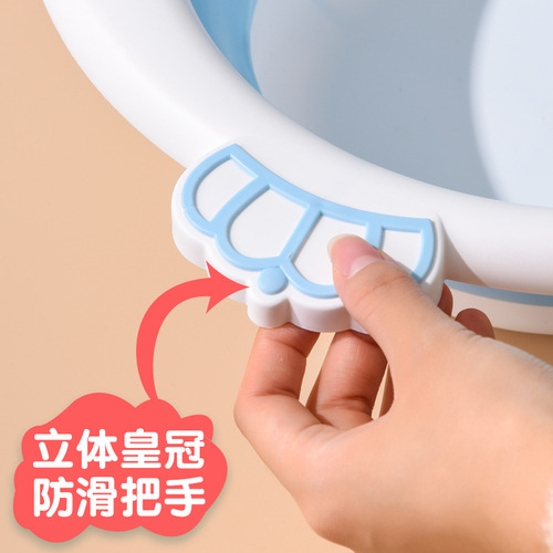 Baby wash basin, newborn baby home foot washing basin, children's mini foldable small hanging basin wholesale