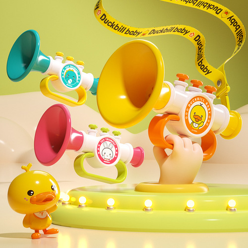 Small trumpet children's toys baby baby blowing music can blow the instrument harmonica whistle boys and girls