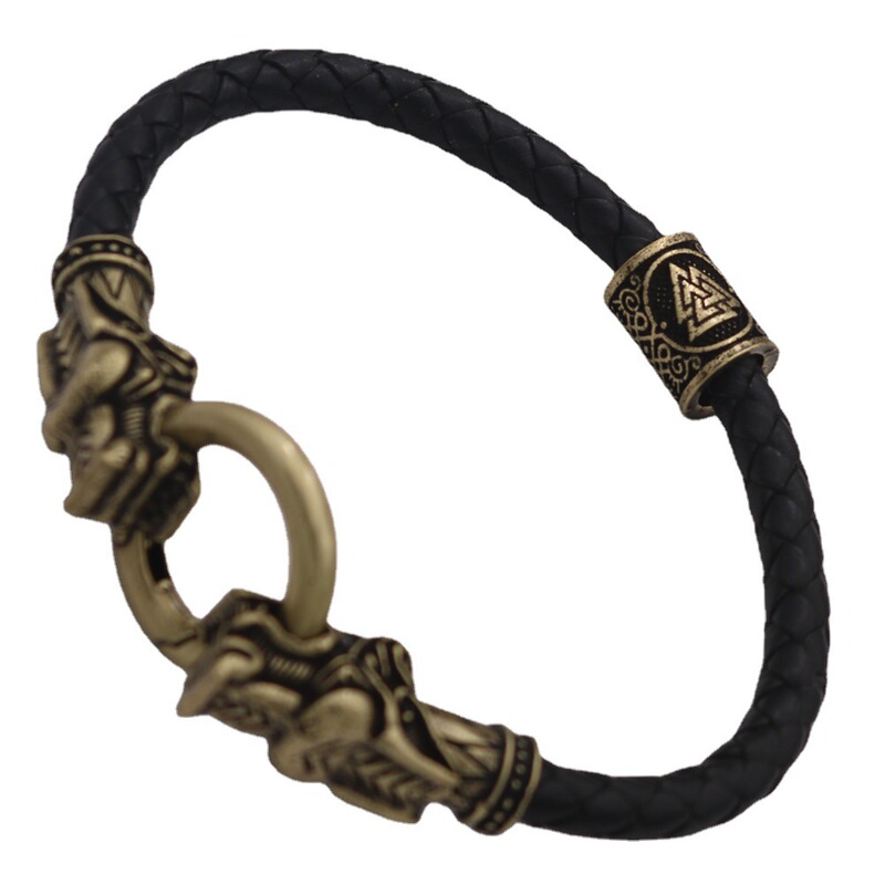Viking Crow amulet accessories aoding Celtic beard beads bracelet diy jewelry accessories factory direct supply Viking Crow amulet accessories aoding Celtic beard beads bracelet diy jewelry accessories factory direct supply