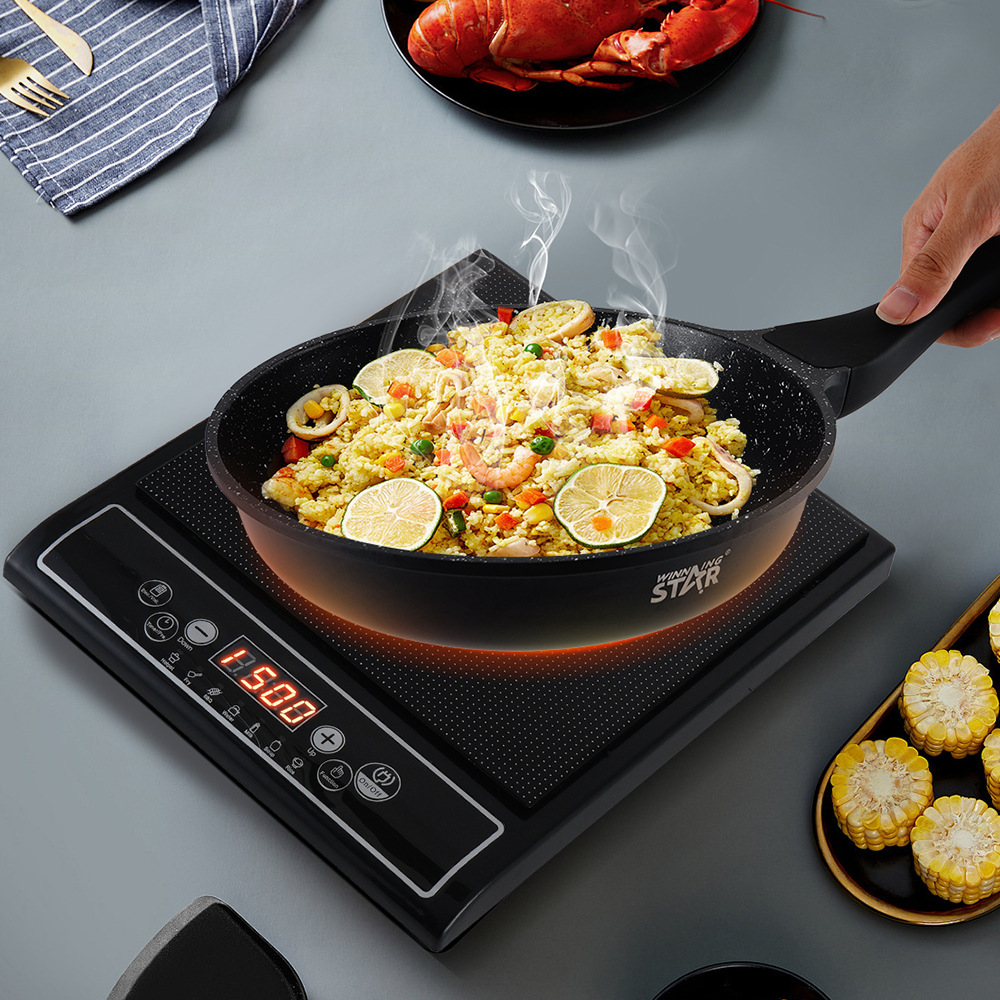 Winning Star Panel de cerámica transfronterizo para el hogar Impermeabilización inteligente Protección automática de apagado Cocina de inducción táctil