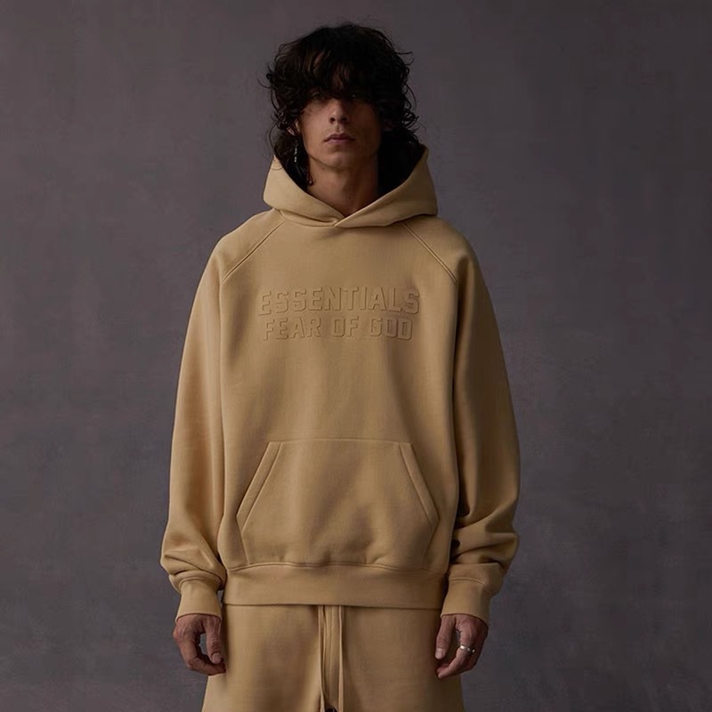 Cruzadas de Europa y América versión correcta ESENCIALES marca de moda suéter de terciopelo fino de los hombres de niebla suéter de la capa caliente-venta Sudadera con capucha