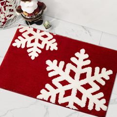 クロスボーダーのクリスマスアニメはカシミヤのように雪の花のサンタクロースを敷きます。