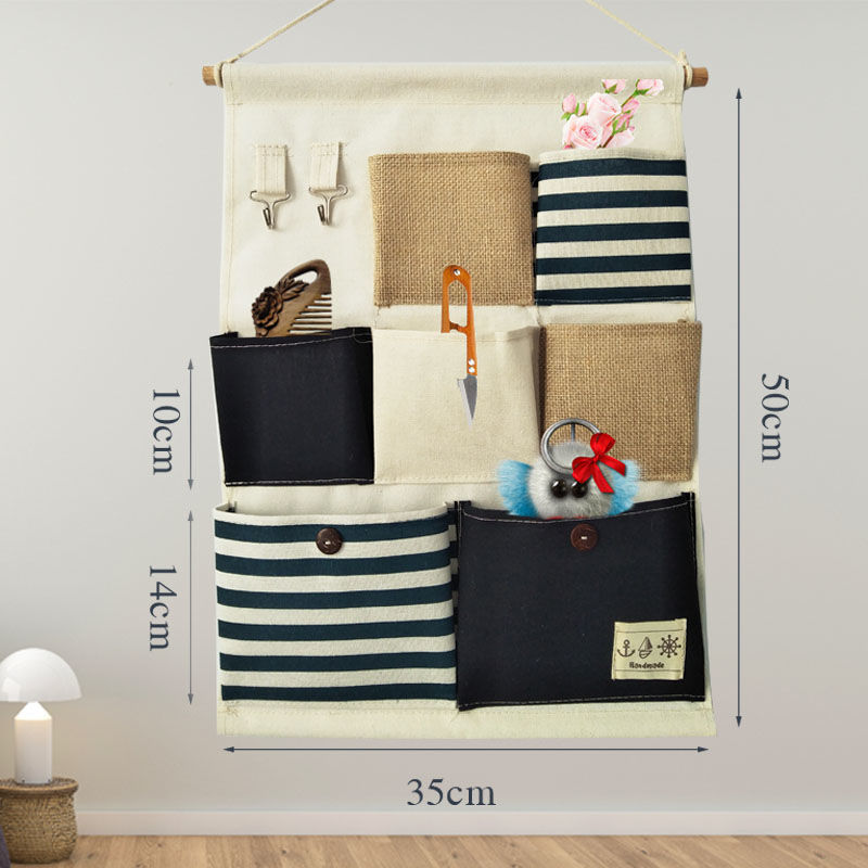 7포켓 두꺼운 패치워크 블루 35*50cm