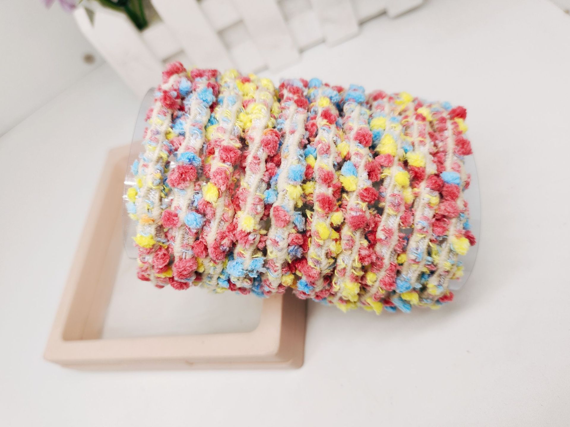Venda colorida de las mujeres dulce estrellado cuerda de pelo en caja alta banda de goma elástica duradera banda de pelo no duele accesorios para el cabello