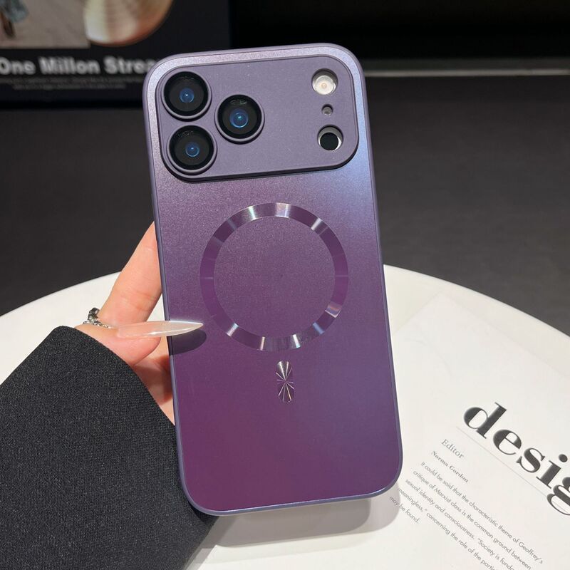 磁吸适用苹果17ProMax手机壳肤感磨砂iPhone16带镜头膜简约保护套|undefined