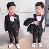 童装西装套装2021春季新款男童陈wei霆同款西服外套裤子马甲3件套|ru