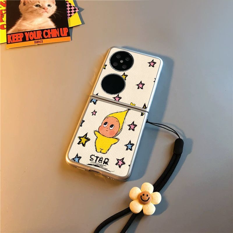 Suitable for Graffiti Oil Painting Alien Huawei Pocket2 Mobile Phone Case Classy Design Huaweip50Pocket Not