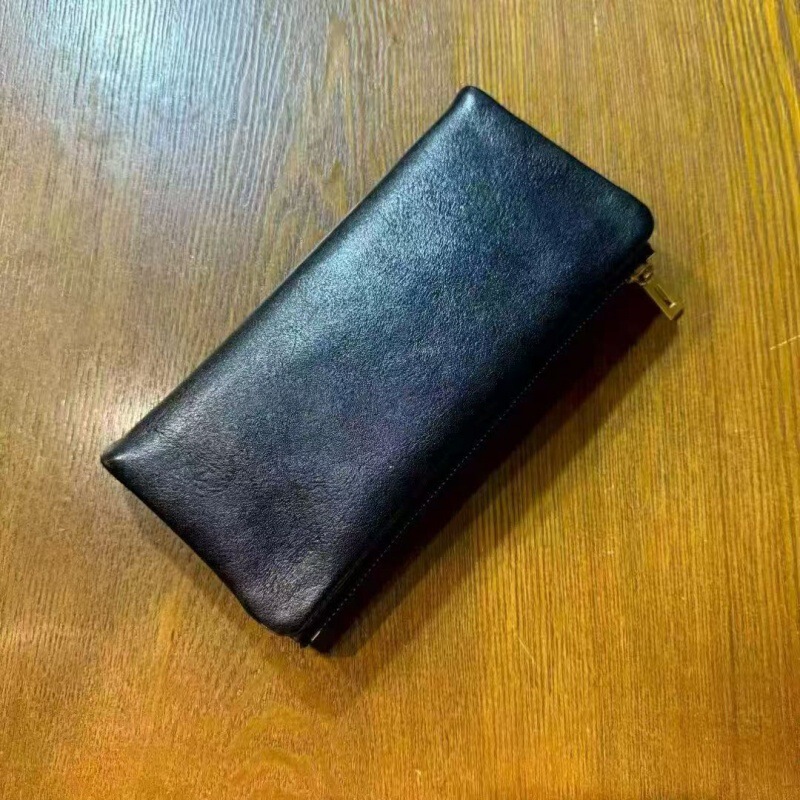New model of vegetable-tanned top-grain cowhide genuine leather long wallet for men and women, with multiple card slots, large capacity, multifunctional clutch bag New model of vegetable-tanned top-grain cowhide genuine leather long wallet for men and women, with multiple card slots, large capacity, multifunctional clutch bag