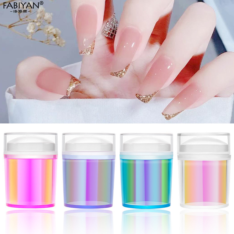 New Aurora nail seal transparent silicone head printing plate nail polish transfer pattern Aurora seal set New Aurora nail seal transparent silicone head printing plate nail polish transfer pattern Aurora seal set