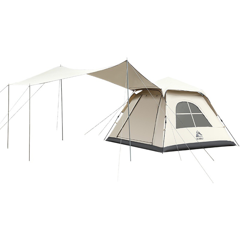 Carpa al aire libre de lobo macho para acampar, toldo de camping automático portátil, todo en uno engrosado y a prueba de lluvia