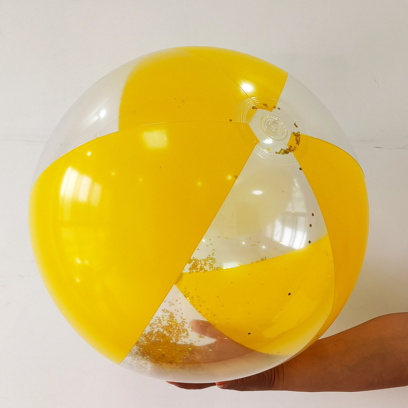 Bola transparente infláble de PVC sequinilla infláble bola flash al por mayor led con lámpara infláble bola de playa soporte personalizado