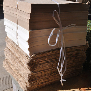 Heqing Handmade Cotton Paper Pu'Er Tea Cake Wrapping Paper White Handmade Cotton Paper Printing Old Craft with Silk Dai Cotton