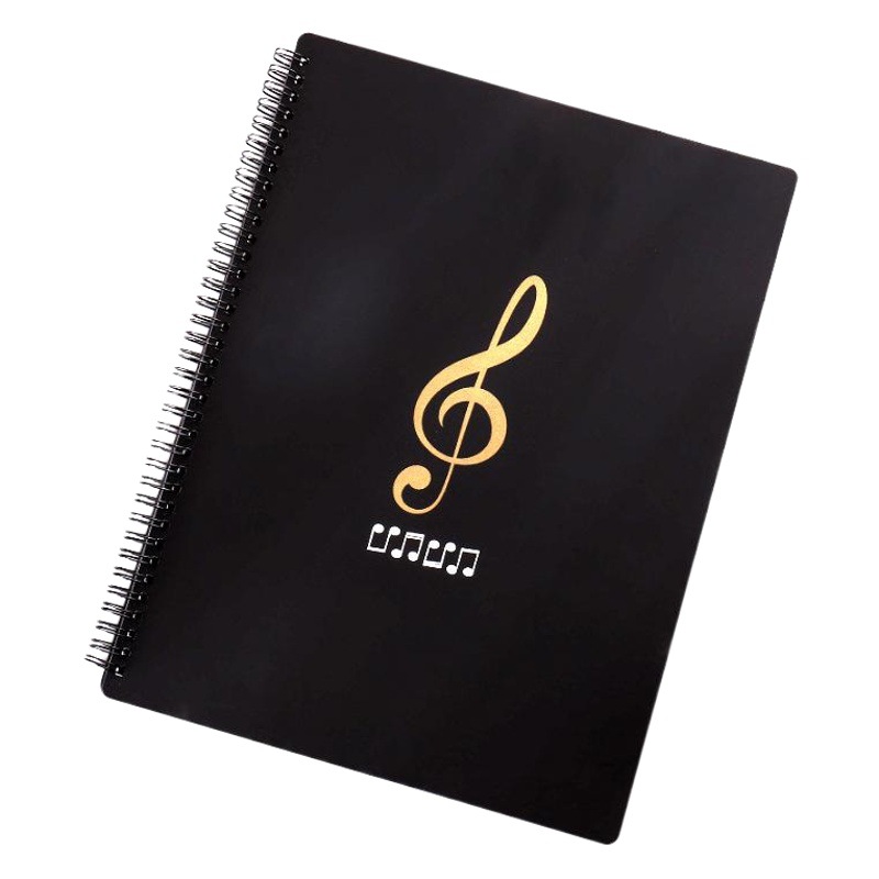 Carpeta de inserción de múltiples capas bolsa de inserción transparente A4 partitura de música Carpeta de puntuación de piano Carpeta de papel de prueba LIBRO DE INFORMACIÓN Negro