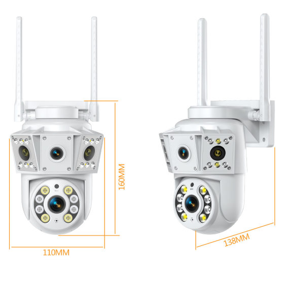 Gun ball binocular camera wifi remote night vision connected mobile phone HD outdoor waterproof monitor home outdoor