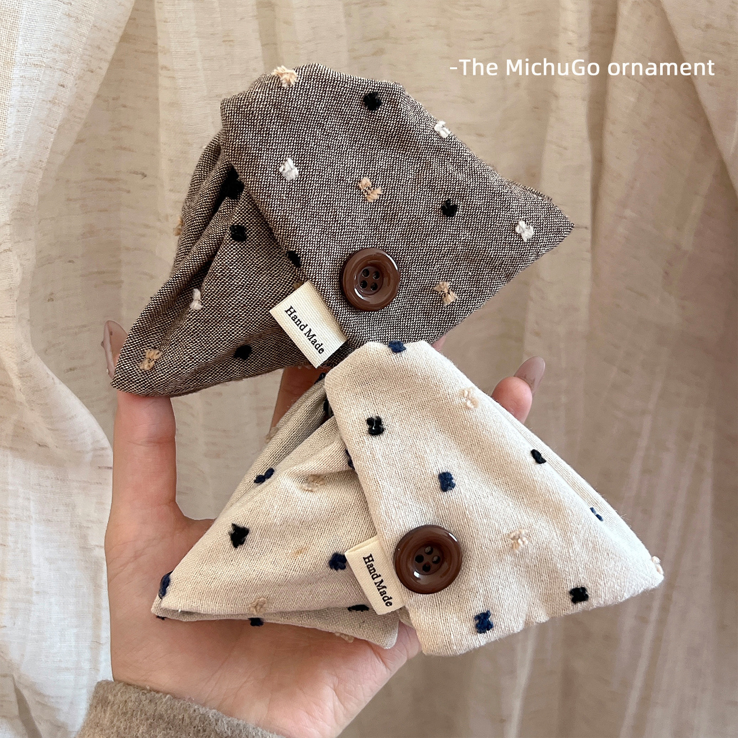 Korean Fabric Button Triangle Hairpin for Women, Back of the Head Hairpin, Popular New Shark Clip Hairpin Hair Accessory