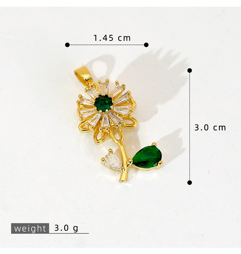 5g Weight Pendant Jewelry Making Type 15 * 29mm Jewelry Making Size DIY Jewelry Accessories Classification 1 Piece Quantity Copper Material Sunflower, Flower Pattern All Seasons Season Polished Finish Plating Design Elegant, Sweet, Classic Style Style 1 Piece 15 * 29mm Copper Sunflower Flower Polished Pendant DIY Jewelry Accessories 6