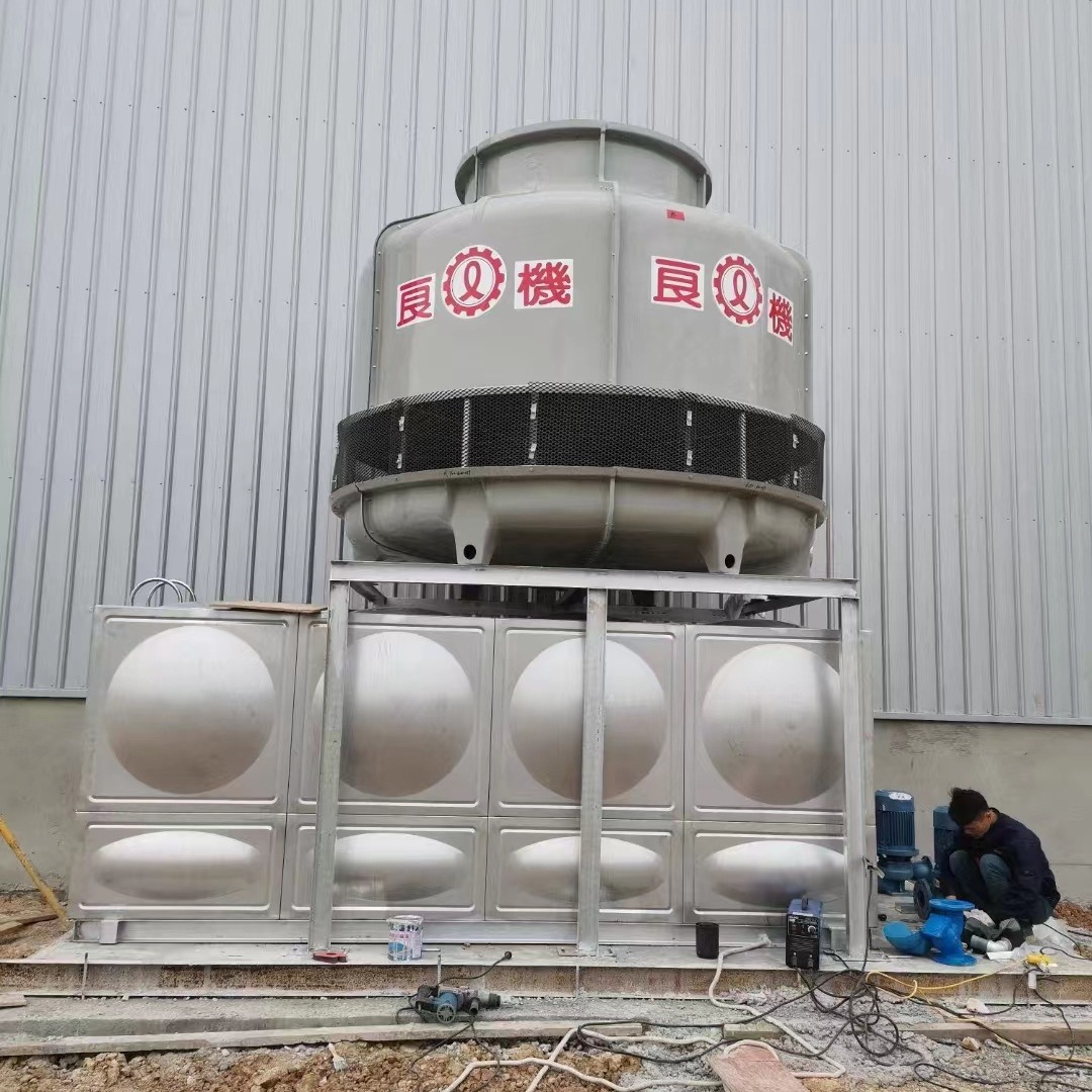 良机冷却塔横流式凉水塔安装维修方形制冷设备工业型水塔低噪