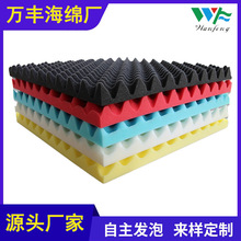厂家直供定制高密度阻燃鸡蛋棉 吸音减震波浪海绵 波峰形状海绵