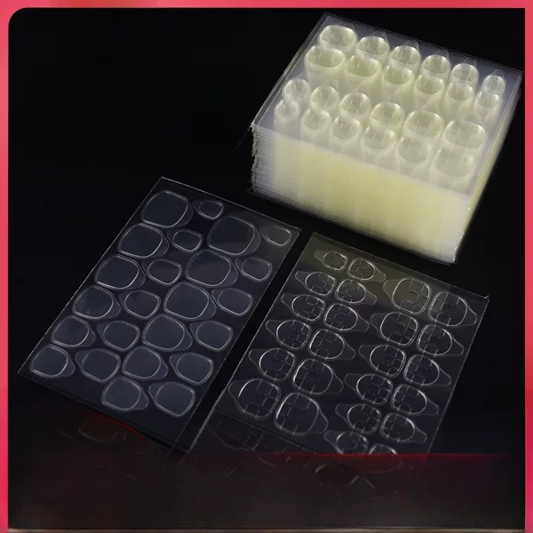 Ultra-thin jelly gum yellow gum 3MM nail stickers high viscosity fake nails double-sided wearable nail stickers durable wholesale