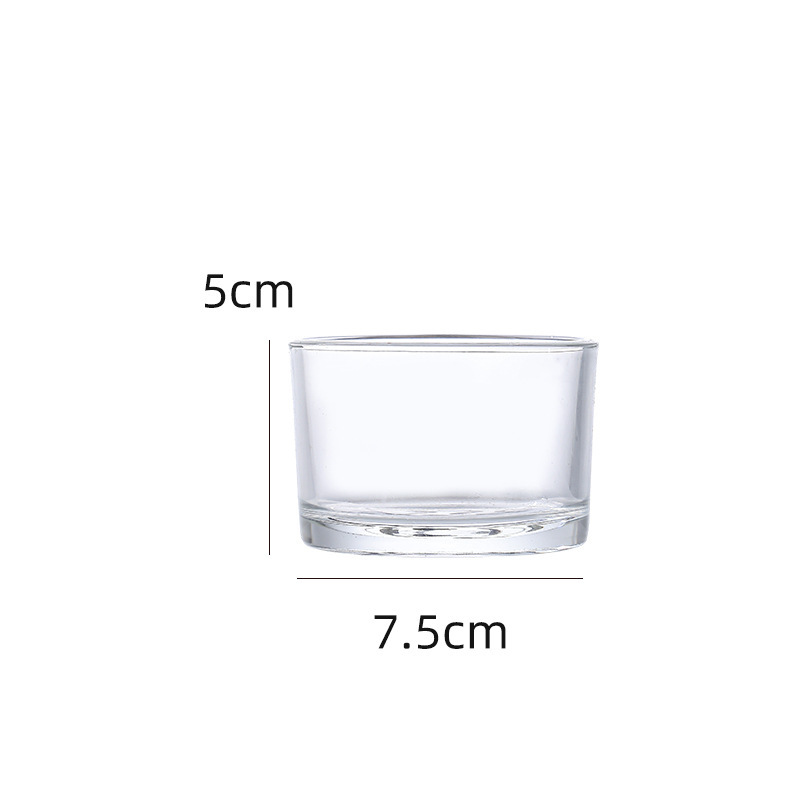 Spot mayorista vela de vidrio taza vacía moda candelabro adornos simple taza vacía taza