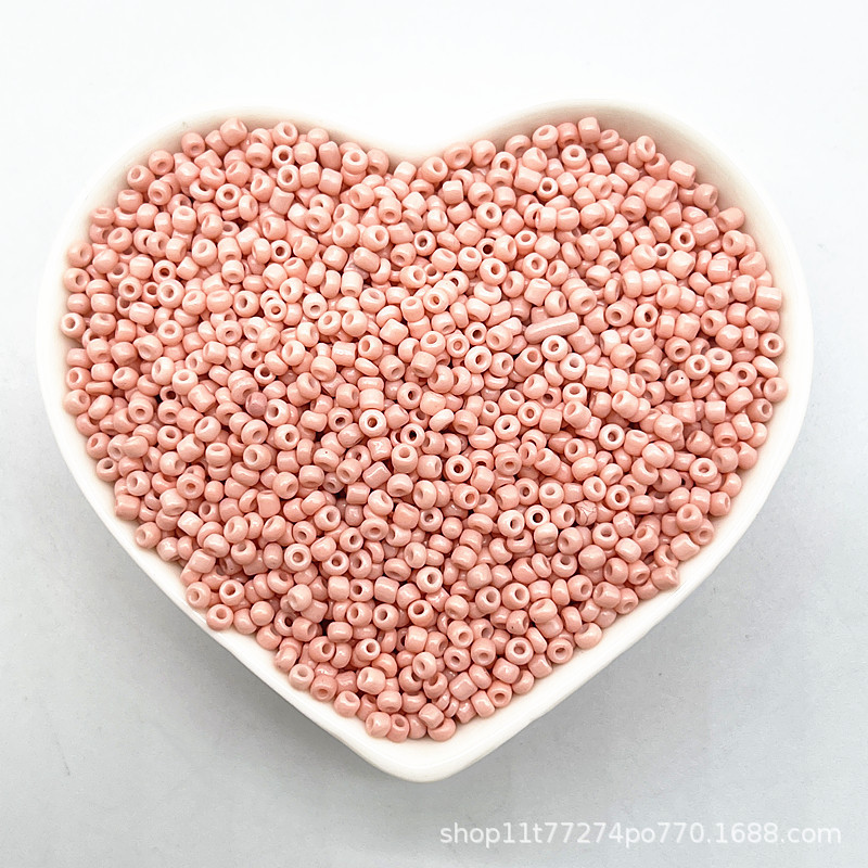 2/3/4mm color sólido vidrio pequeño arroz cuentas DIY hecho a mano collar pulsera joyería accesorios (15g un paquete)