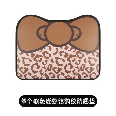Chair back anti-kick pad Anti-Kick Mat Children's Chair Back - short-anti-kick-pad-two-color-leopard-print-brown-bow-one-piece