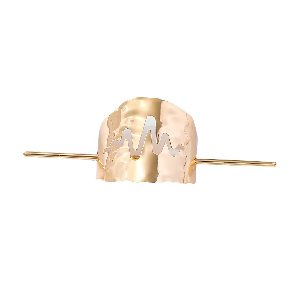 El Comercio exterior nuevo metal brillante rayo horquilla de alto grado hueco-hacia fuera horquilla larga moda simple nicho accesorios para el cabello