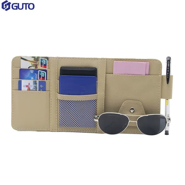 High Quality Car Sun Visor Storage Clip Car Id Card Holder Storage Bag Neutral Car Interior
