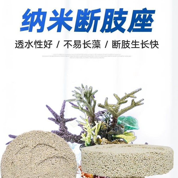 Button Base Broken Branch T-Shaped Tray Sps Seawater Coral Rack Breeding Ceramic Base Figure-Eight Brain Soft Body