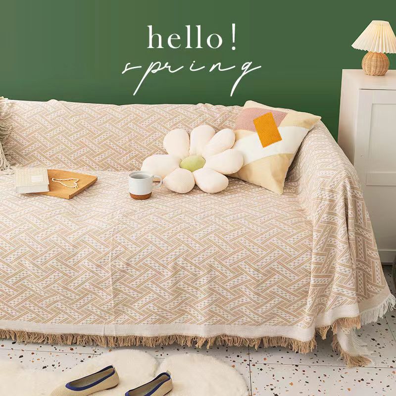 Cross-border sofa cover for fabric sofas, Nordic sofa throw, woven rug, all-season universal, factory dropshipping