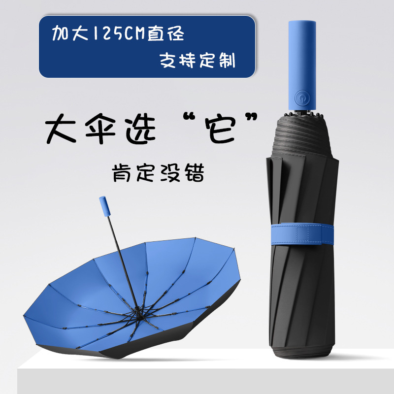 125 Large Custom Umbrella Manufacturers Wholesale Gift Advertising Umbrellas with Logo Printing, Sun Protection, and Fully Automatic Sunshade Umbrellas